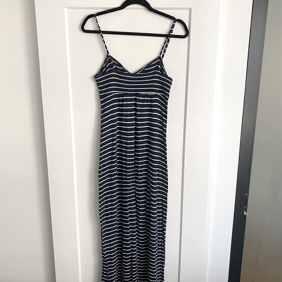FOREVER 21 Navy and White Striped Maxi Dress - Picture 3 of 3